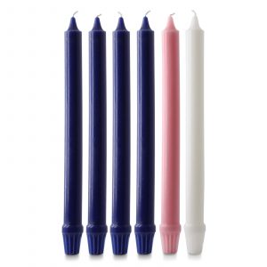 12″ X 1″ Advent Candles (4 Purple,1 Pink & 1 White)