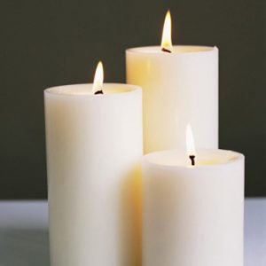 15″ x 2″ White Candles – Pack 6