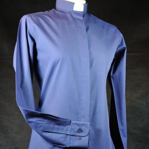 Ladies Fairtrade Clerical Shirt Dark Blue