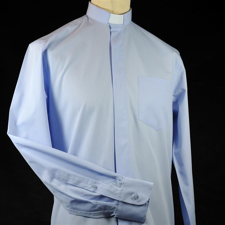 Mens Fairtrade Clerical Shirt Light Blue